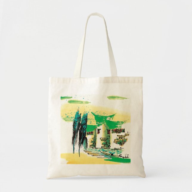 Bolso De Tela Premium de pintura de la naturaleza (Frente)