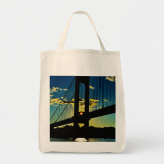 Bolso De Tela Prendas: Elevación de NY Puente Verrazzano Atardec