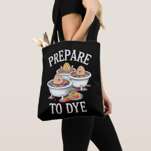 Bolso De Tela Prepárate para teñir divertida búsqueda de huevos 