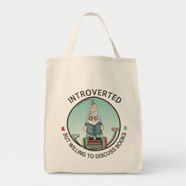 Bolso De Tela Presentado pero dispuesto a discutir libros (Frente)