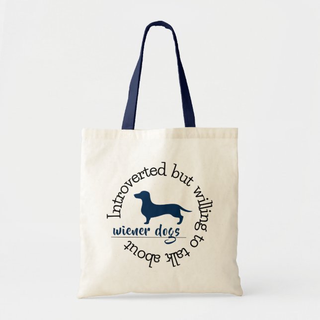 Bolso De Tela Presentado por voluntad para hablar de Dachshunds  (Frente)