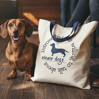 Bolso De Tela Presentado por voluntad para hablar de Dachshunds 