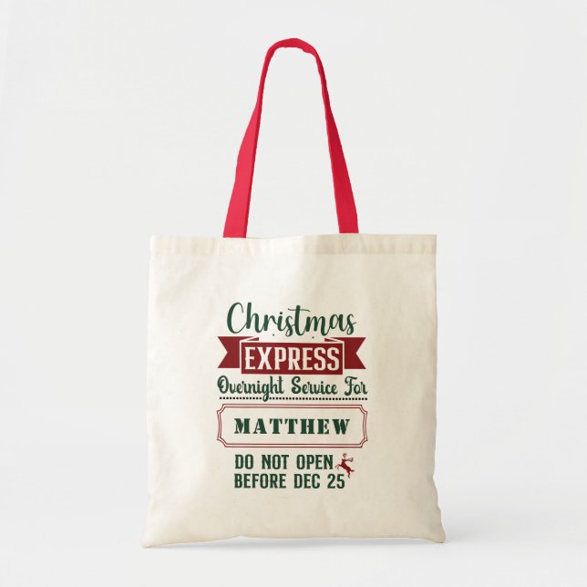 Bolso De Tela Presente Del Regalo De Navidades Personalizados De (Frente)