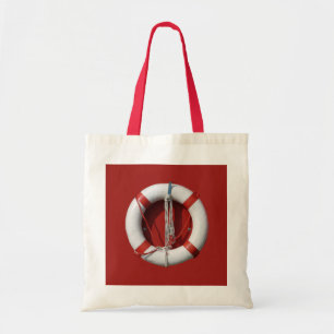 Bolso De Tela Preservador Nautical Red and White Life