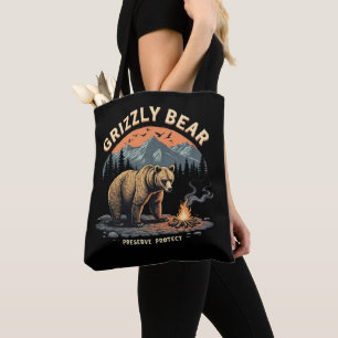 Bolso De Tela Preservar y proteger el oso pardo