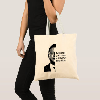Bolso De Tela Presidente de Ucrania Zelenskyy mitad retrato de a