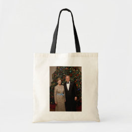 Bolso De Tela Presidente George Bush, Laura Navidades Casa Blanc