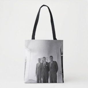 Bolso De Tela Presidente John Kennedy y Brothers American Camelo