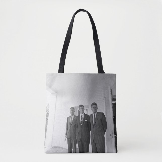 Bolso De Tela Presidente John Kennedy y Brothers American Camelo (Anverso)