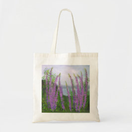 Bolso De Tela Pretty Lupine Flowers By The Lake