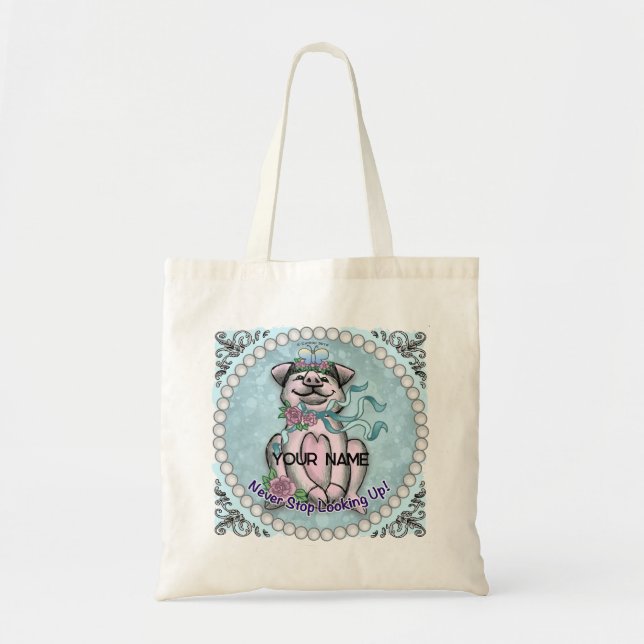 Bolso De Tela Pretty Piggy   (Frente)