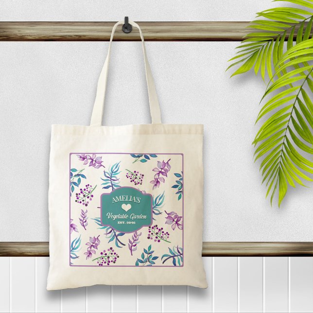 Bolso De Tela Pretty Watercolor Floral Garden (Subido por el creador)