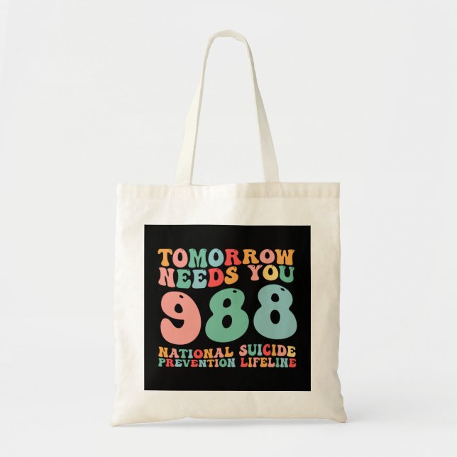 Bolso De Tela Prevención del suicidio Prevención nacional del su (Frente)