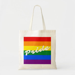 Bolso De Tela Pride Logo LGBT 6-Stripe Rainbow Gay Pride Flag