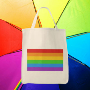 Bolso De Tela PrideBasket: Comestibles Orgullo del Arcoíris