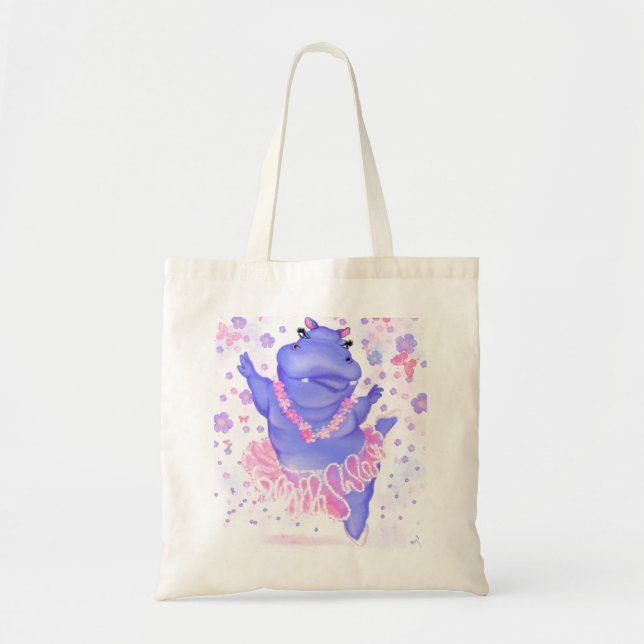 Bolso De Tela Prima Ballerina Hippo - Bailarina feliz (Frente)