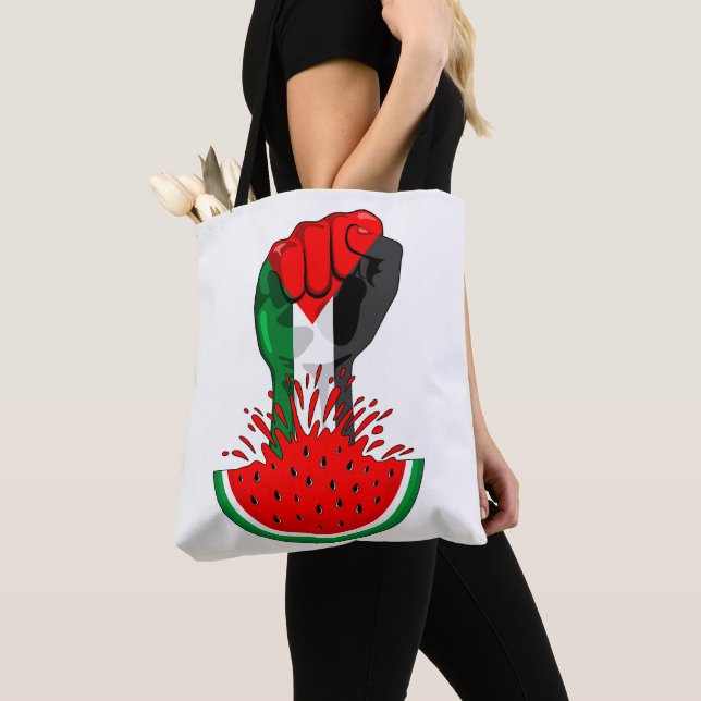 Bolso De Tela Prima de resistencia palestina sobre la sandía (Detalle)
