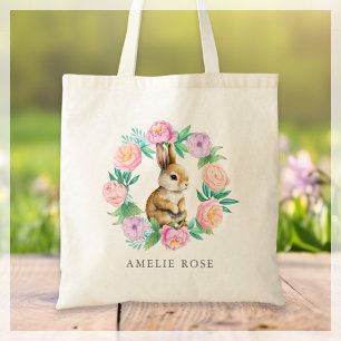 Bolso De Tela Primavera Caza de huevos para conejo personalizada