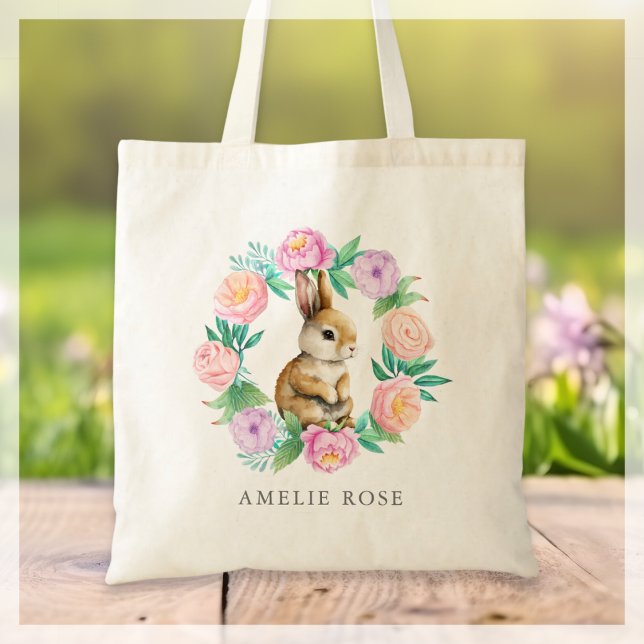 Bolso De Tela Primavera Caza de huevos para conejo personalizada (Subido por el creador)