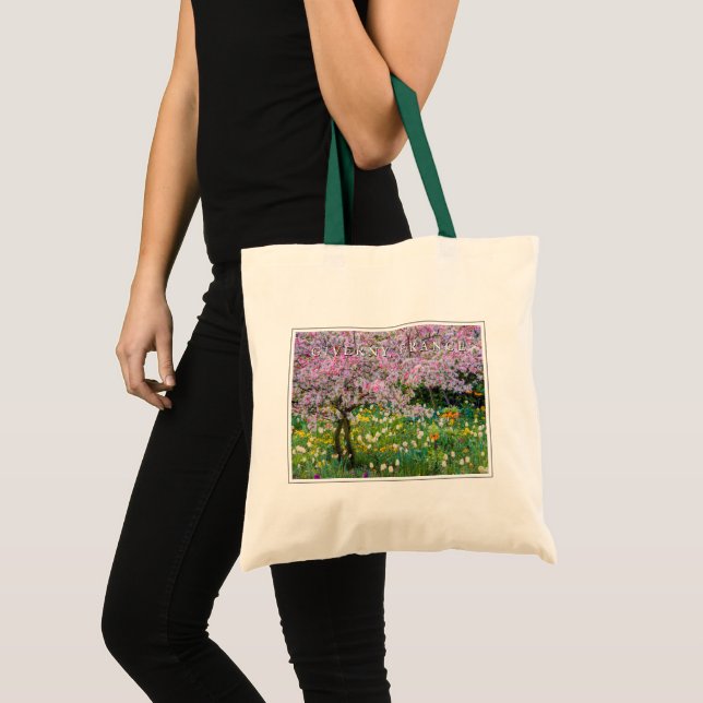 Bolso De Tela Primavera en el jardín de Claude Monet (Anverso (producto))