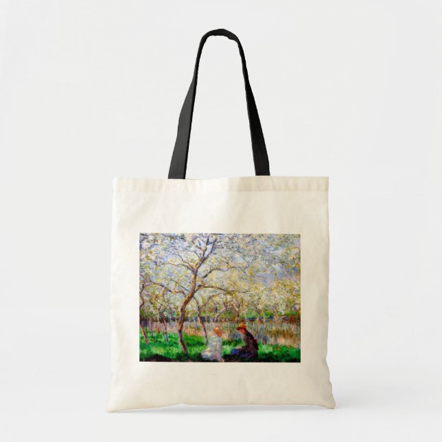 Bolso De Tela Primavera, Monet (Frente)