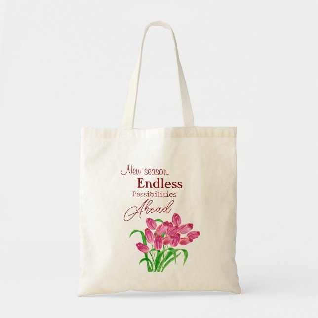 Bolso De Tela Primavera rosa (Frente)