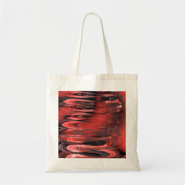 Bolso De Tela Primavera Surrealista Roja y Negra (Frente)