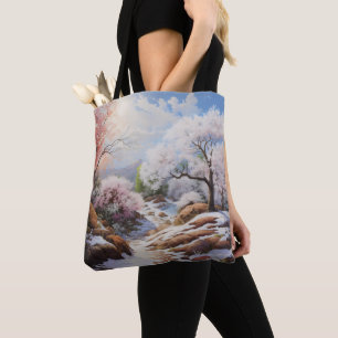 Bolso De Tela Primavera temprana del paisaje