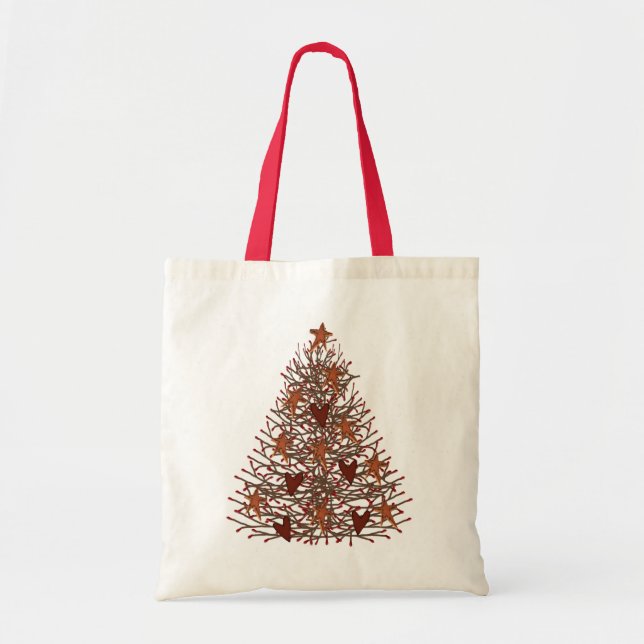 Bolso De Tela Primer árbol de Navidad Tote Bag (Frente)