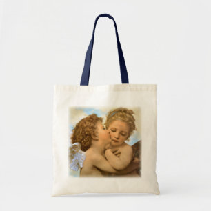 Bolso De Tela Primer Beso (detalle de ángel) por Bouguereau