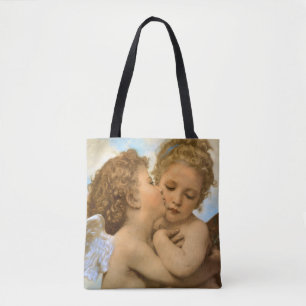 Bolso De Tela Primer Beso (detalle de ángel) por Bouguereau