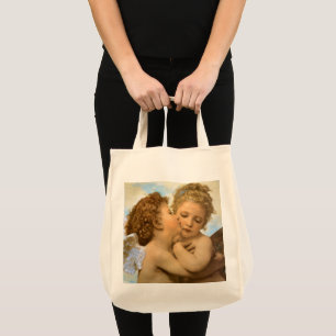 Bolso De Tela Primer Beso (detalle de ángel) por Bouguereau