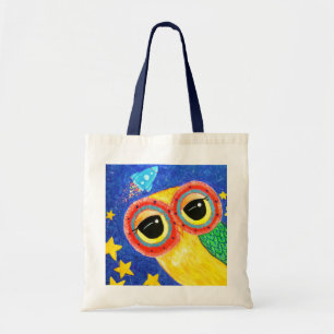 Bolso De Tela Primer búho en espacio
