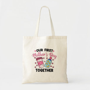 Bolso De Tela Primer Día de la Madre Juntos Matrimonio de Pareja