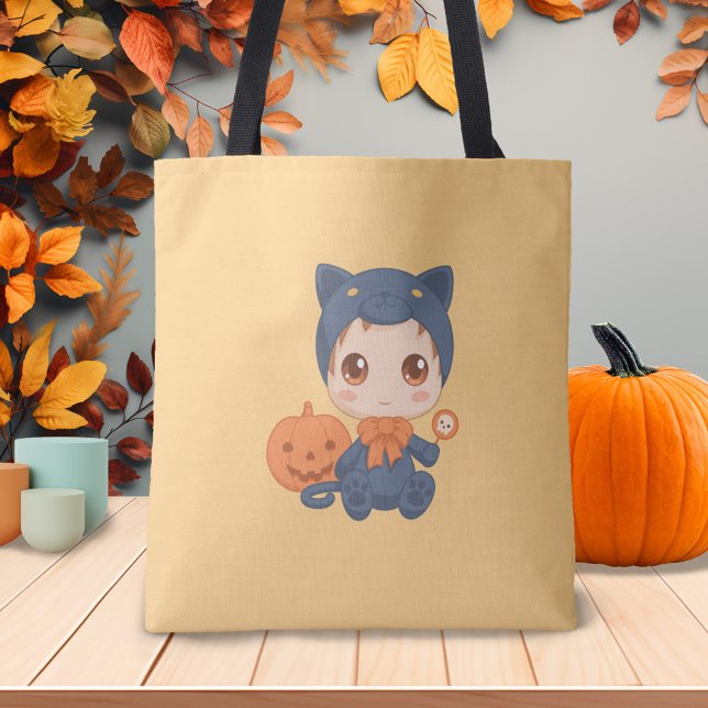 Bolso De Tela Primer disfraz de gato negro para bebé de Hallowee (Subido por el creador)