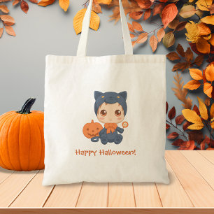 Bolso De Tela Primer disfraz de gato negro para bebé de Hallowee
