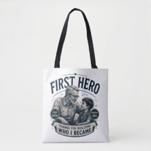 Bolso De Tela Primer héroe amigo por siempre Día del Padre Vinta