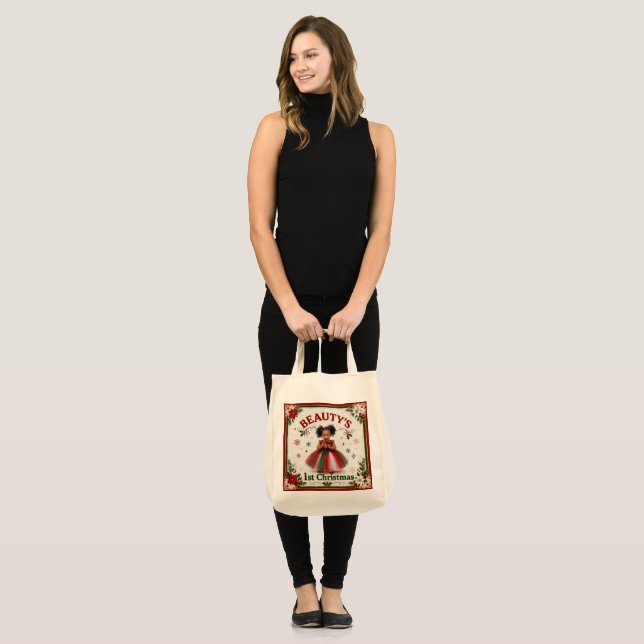 BOLSO DE TELA PRIMER NAVIDAD DEL BEBÉ (Anverso (modelo))