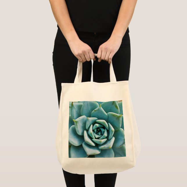 Bolso De Tela Primer plano de suculenta (Anverso (producto))