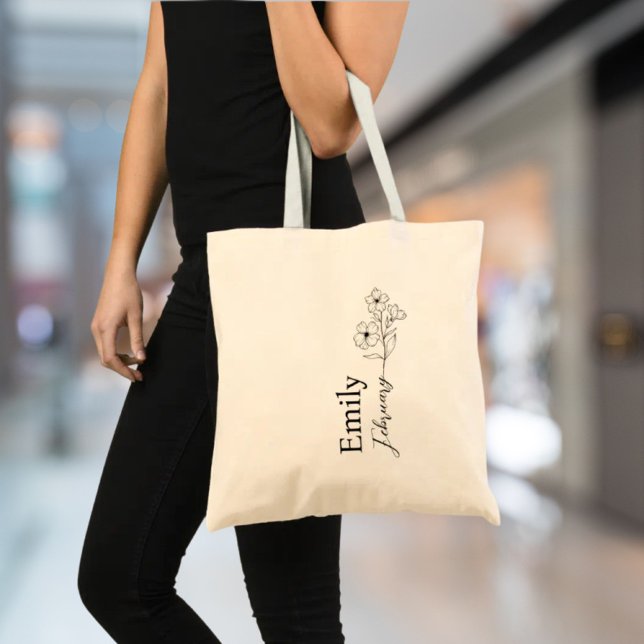 Bolso De Tela Primera dama de honor Febrero Flower Mes de nacimi (Bridesmaid Primrose February Birth Month Flower Tote Bag)