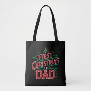 Bolso De Tela Primera Navidad como papá coincidiendo con Navidad