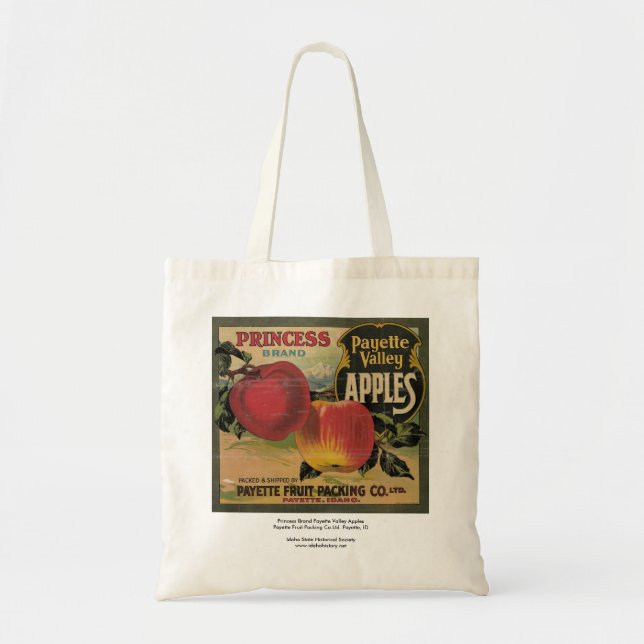 Bolso De Tela Princesa Brand Payette Valley Apples (Frente)