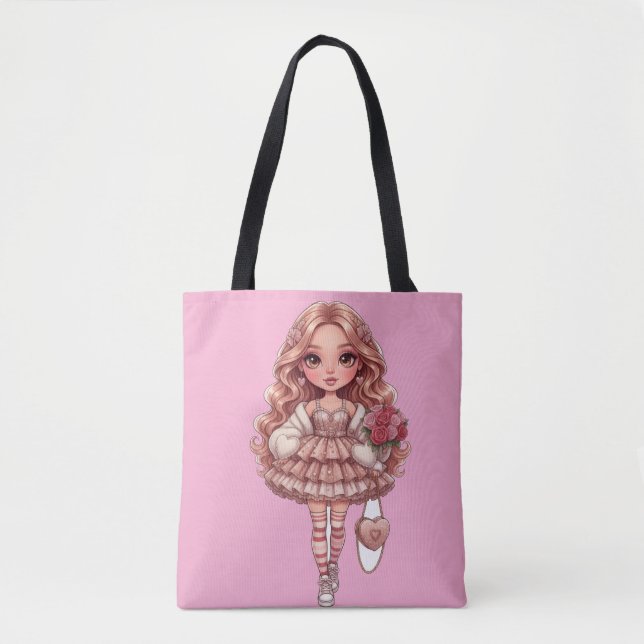Bolso De Tela princesa de corazones dall (Anverso)
