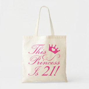 Bolso De Tela Princesa de Cumpleaños 21