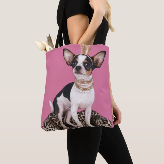Bolso De Tela Princesa de la chihuahua (Detalle)