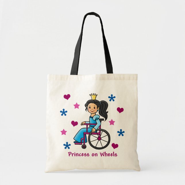 Bolso De Tela Princesa de la silla de ruedas (Frente)