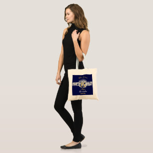 Bolso De Tela Princesa elegante de la Marina de Quinceanera