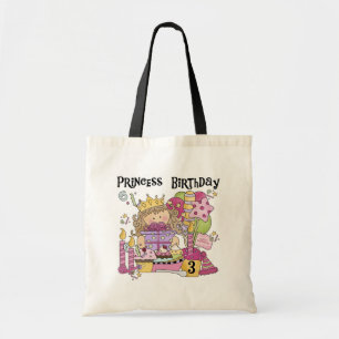 Bolso De Tela Princesa fiesta 3 camisetas de cumpleaños y regalo