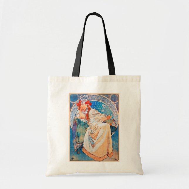 Bolso De Tela Princesa Hyacinth, Mucha (Frente)