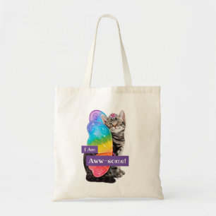 Bolso De Tela Princesa Kitten, mariposa arco iris